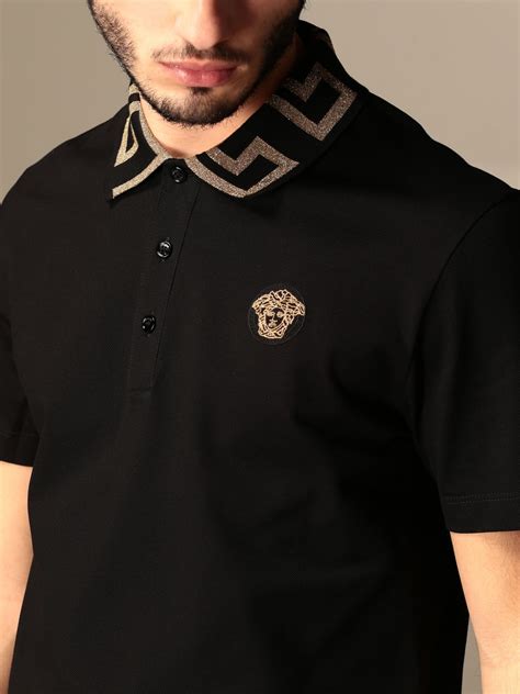 versace polo shirts mens|versace collection men shirt sale.